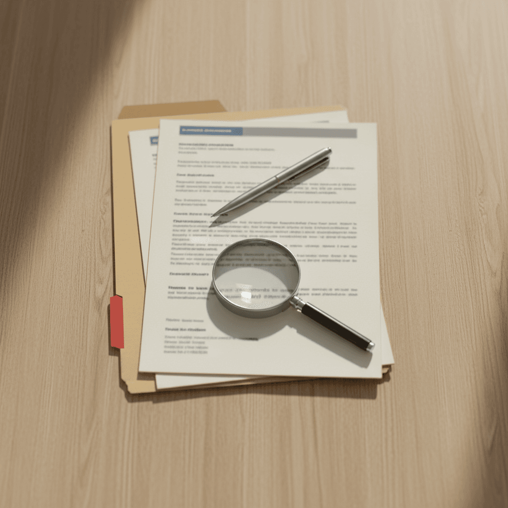 Documentos de transporte y permisos sobre un escritorio de oficina